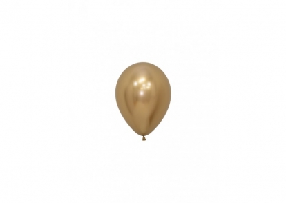 Balons, hromēts zelts (12 cm/Sempertex)