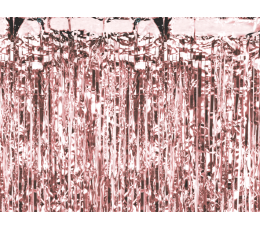 Folija aizkars, rozā-zelta krāsā (90x250 cm)