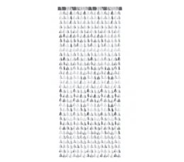 Folija aizkars "Sudraba eglītes" (100x245 cm)