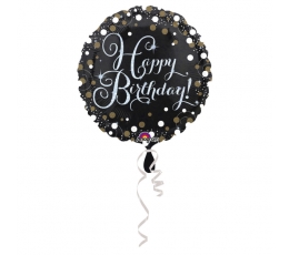 Folija balons "Happy Birthday sparkle" (43 cm)