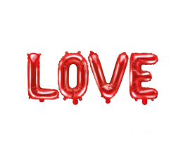 Folija balonu komplekts "LOVE", sarkans (140x35 cm)