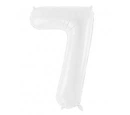 Folijas balons-cipars "7", balts (86 cm)