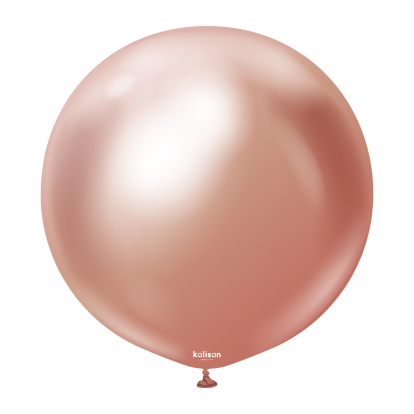 Hromēts balons, spogulis rozā zelts (60 cm/Kalisan)