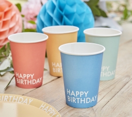 Krūzes "Happy Birthday" (8 gab./255 ml) 2 Krūzes "Happy Birthday" (8 gab./255 ml) 2