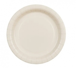 Šķīvīši, krēmkrāsas (6 gab./18 cm)