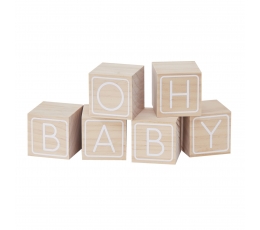 Viesu grāmata - koka klucīši "OH BABY"